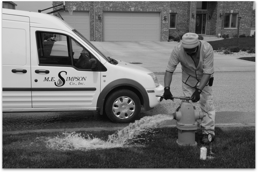 ME Simpson services expanded in the 1980s to include pitot testing, hydrant flow testing and more water management services.